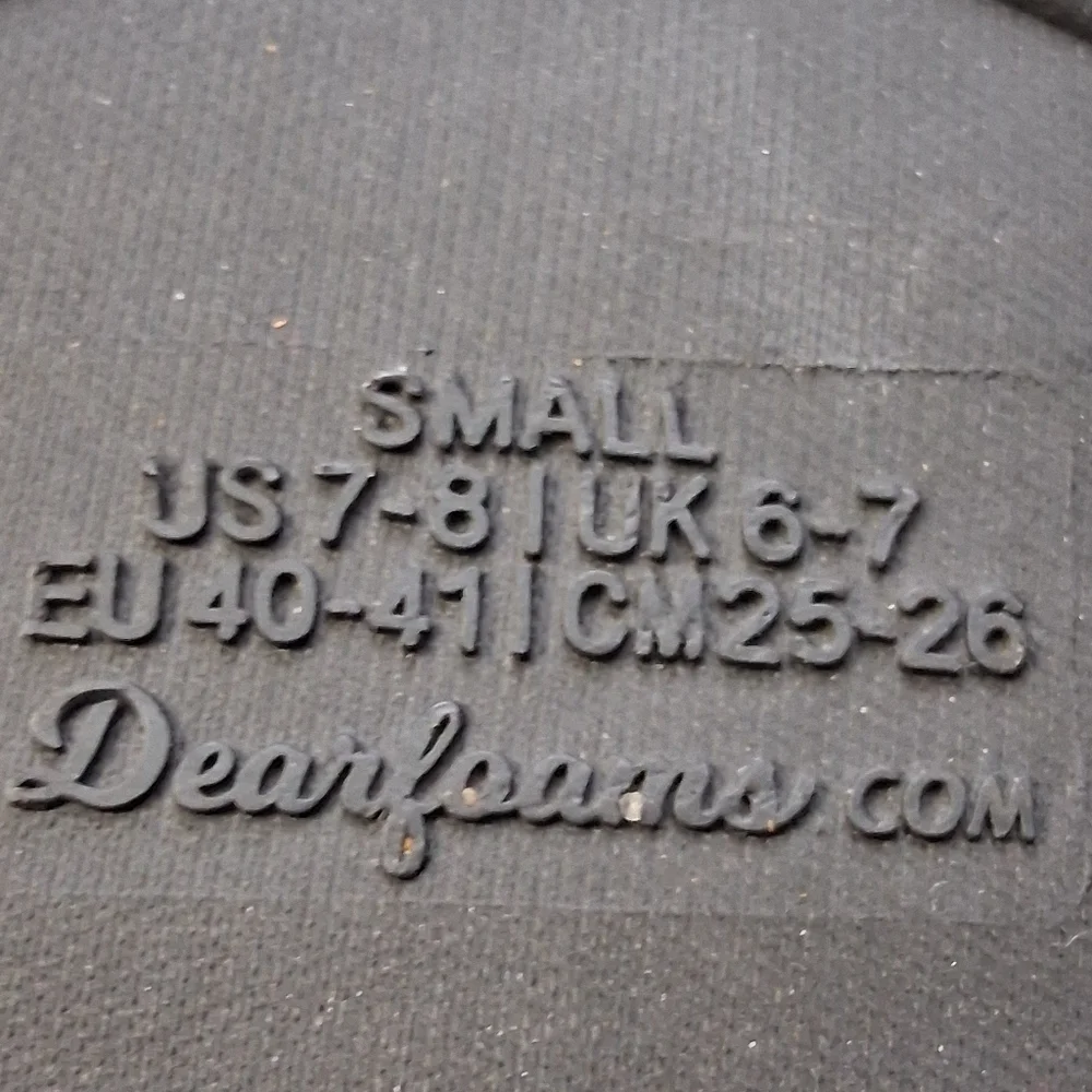Dearfoams Grey Memory Foam Men's Slippers Size 7